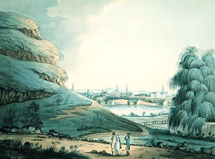 Collect Pond, New York City by Archibald Robertson - Hand-Painted Oil Painting Reproduction