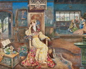 A Royal Princess by Archibald Wakley Oil Painting