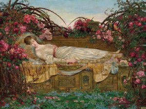 The Sleeping Beauty by Archibald Wakley Oil Painting