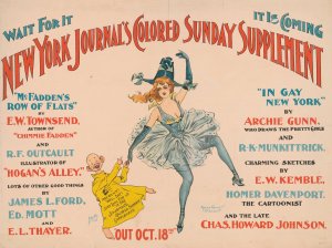 New York Journal's Colored Sunday Supplement by Archie Gunn Oil Painting