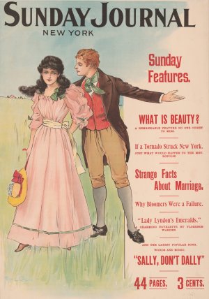 Sunday Journal, New York. Sunday Features by Archie Gunn Oil Painting