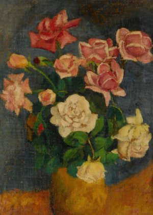 Vase de roses by Aristide Maillol Oil Painting