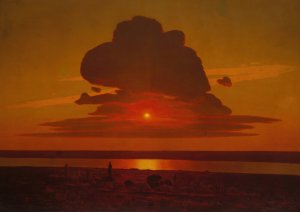 Red Sunset on the Dnieper by Arkhip Ivanovich Kuindzhi Oil Painting