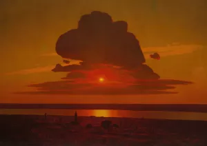 Red Sunset on the Dnieper by Arkhip Ivanovich Kuindzhi Oil Painting