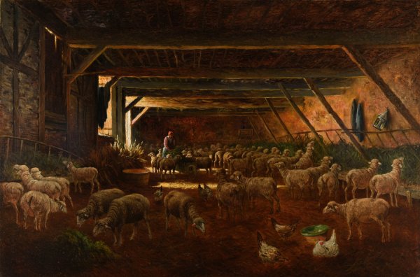 Bergerie champenoise by Armand Guery - Hand-Painted Oil Painting Reproduction