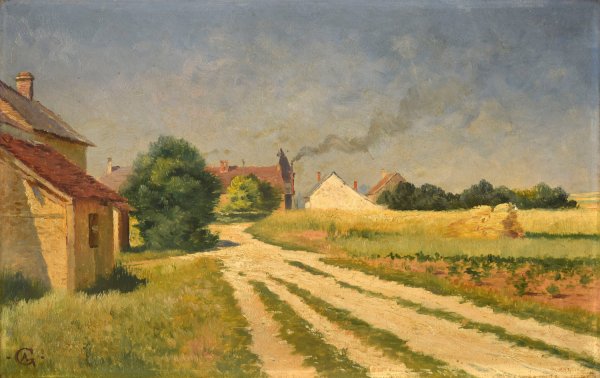 La brasserie de Pontgivart  by Armand Guery - Hand-Painted Oil Painting Reproduction
