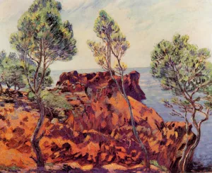 Agay - the Red Rocks painting by Armand Guillaumin