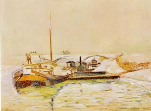 Barge painting by Armand Guillaumin