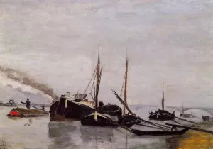 Barges on the Seine at Bercy painting by Armand Guillaumin