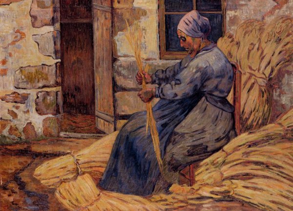 Main Product Photo of Basket Maker, Damiette Painting by Armand Guillaumin