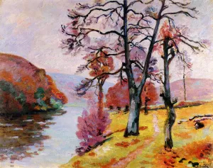 Crozant, Echo Rock, Winter painting by Armand Guillaumin