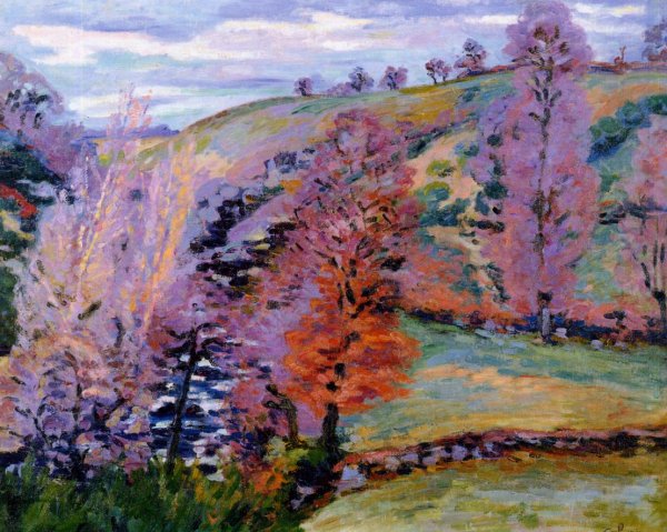 Main Product Photo of Crozant Landscape also known as Grey Weather Painting by Armand Guillaumin