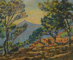 La Baie D'agay Et Le Semaphore by Armand Guillaumin Oil Painting