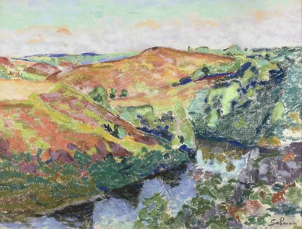 Landscape in Crozant  by Armand Guillaumin - Hand-Painted Oil Painting Reproduction