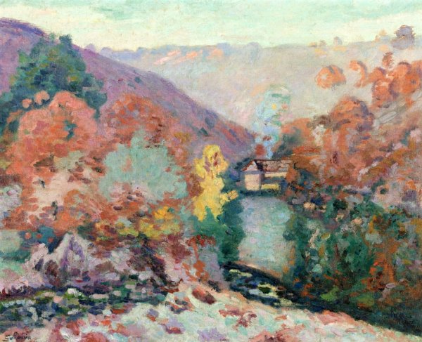 Main Product Photo of Landscape of La Cruese, La Folie Painting by Armand Guillaumin