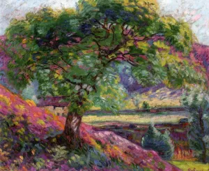 Landscape with Trees and Figures by Armand Guillaumin - Oil Painting Reproduction