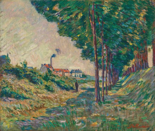 Le chemin de halage a Charenton, Ile de France  by Armand Guillaumin - Hand-Painted Oil Painting Reproduction