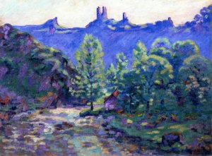 Le moulin Brigand et les ruin du Chateau de Crozant by Armand Guillaumin Oil Painting