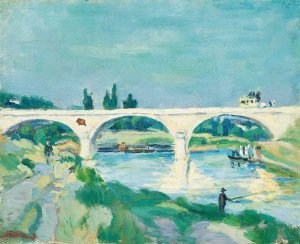 Le Pont De Charenton, Ile De France by Armand Guillaumin Oil Painting