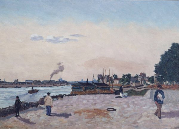 Le quai de Bercy  by Armand Guillaumin - Hand-Painted Oil Painting Reproduction