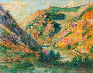 Les Carolles, Vallee De La Lude by Armand Guillaumin Oil Painting