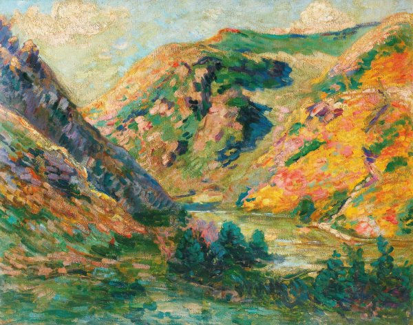 Les Carolles, Vallee De La Lude  by Armand Guillaumin - Hand-Painted Oil Painting Reproduction