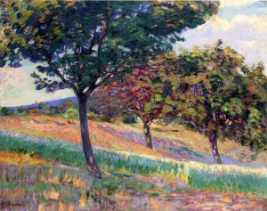 Orchard at the Edge of the Woods in Saint-Cheron by Armand Guillaumin Oil Painting