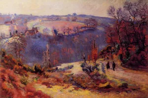 Pont Charraud - Hoarfrost by Armand Guillaumin Oil Painting