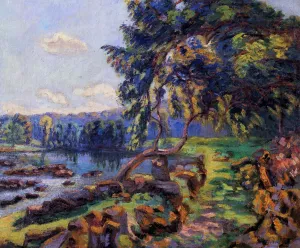 Rapids at Genetin painting by Armand Guillaumin