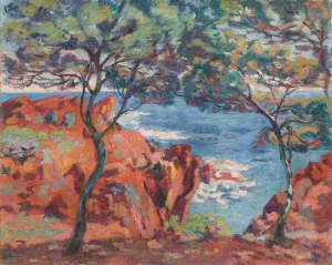 Rochers de l'Ile Besse, Agay Oil painting by Armand Guillaumin