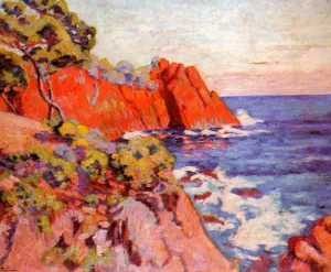 Rocks on the Coast at Agay by Armand Guillaumin - Oil Painting Reproduction