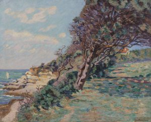 Saint-Palais, la Pointe de la Douane, aout 92, 10 heures du matin by Armand Guillaumin Oil Painting
