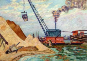 Sand Quarry, Quai d'Austerlitz, Morning by Armand Guillaumin - Oil Painting Reproduction