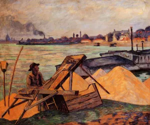 Sifting Sand by Armand Guillaumin - Oil Painting Reproduction