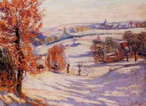 Snow at Crozant by Armand Guillaumin - Oil Painting Reproduction