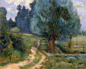 Stroller on the Banks of the Orge painting by Armand Guillaumin