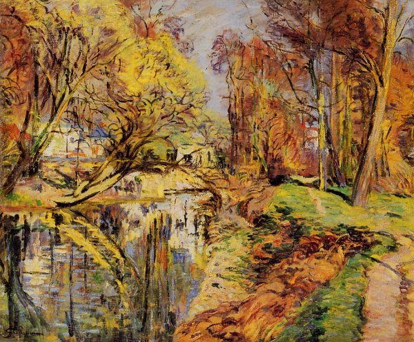 Main Product Photo of The Banks of the Orge at Epiney, Ile de France Painting by Armand Guillaumin