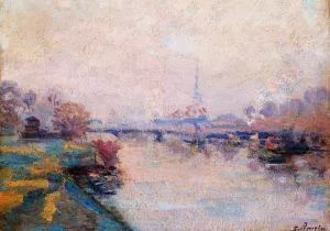 The Banks of the Seine at Paris by Armand Guillaumin Oil Painting