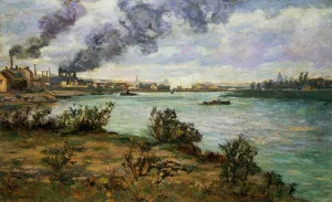 The Confluence of the Seine and Marne at Ivry painting by Armand Guillaumin