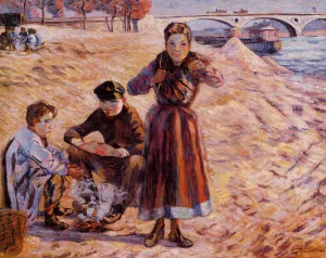 The Little Thieves painting by Armand Guillaumin