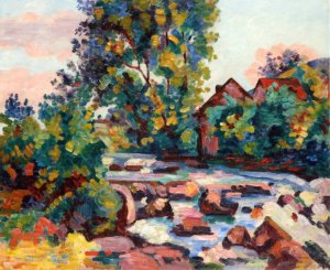 The Lock at Bouchardon Oil painting by Armand Guillaumin