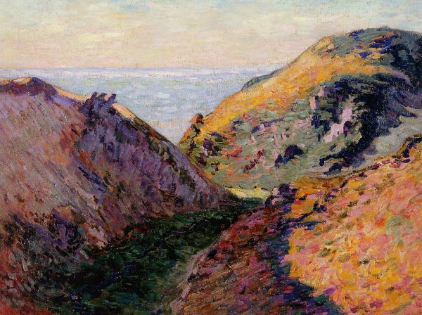 The Lude Valley at Carolles by Armand Guillaumin - Hand-Painted Oil Painting Reproduction