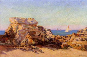 The Platin Rock at Saint-Palais by Armand Guillaumin - Oil Painting Reproduction