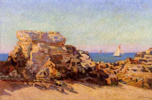 The Platin Rock at Saint-Palais painting by Armand Guillaumin