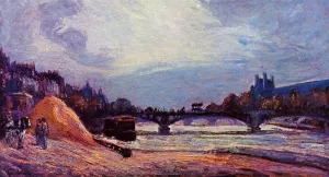 The Pont des Arts by Armand Guillaumin - Oil Painting Reproduction