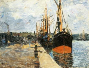 The Quay at Rouen by Armand Guillaumin - Oil Painting Reproduction