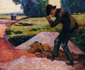 The Rock Breaker by Armand Guillaumin - Oil Painting Reproduction