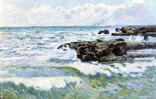 Main Product Photo of The Sea at Saint-Palais Painting by Armand Guillaumin