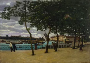View of the Seine, Paris Oil painting by Armand Guillaumin
