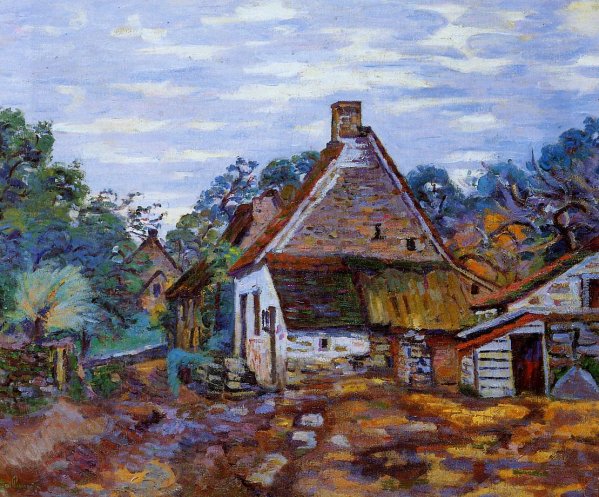 Village by Armand Guillaumin - Hand-Painted Oil Painting Reproduction